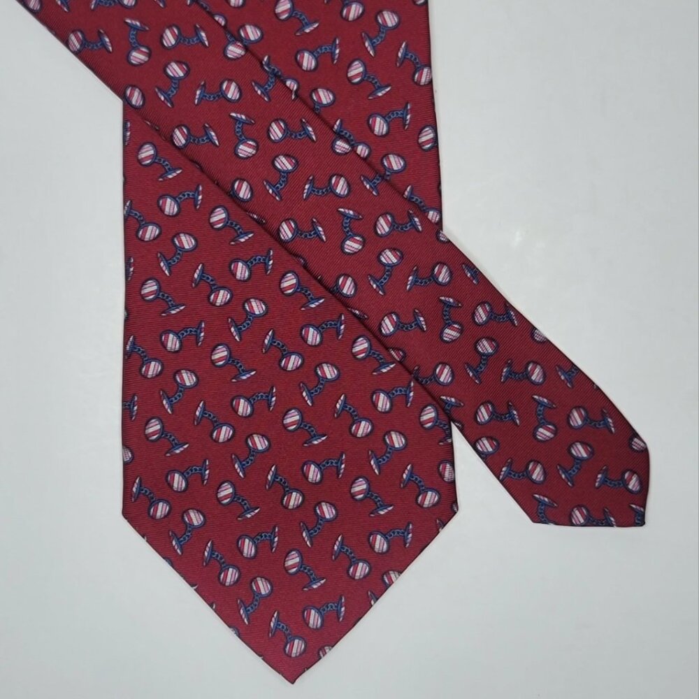 Brooks Brothers Red Cuff  Links  Silk Neck Tie T-58